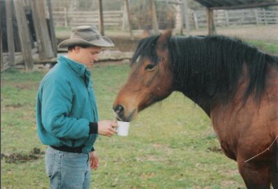 Getting started in the morning at the ranch.