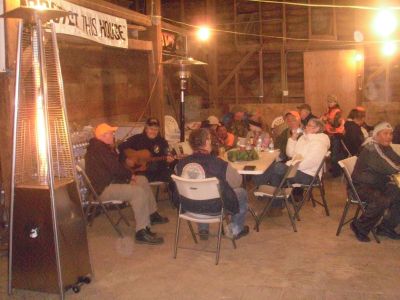 Inside the barn at the ranch.